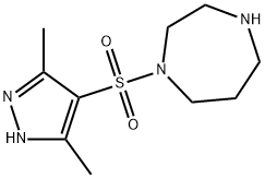 1-[(3,5-dimethyl-1H-pyrazole-4-)sulfonyl]-1,4-diazepane Structure