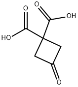 3-oxocyclobutane-1,1-dicarboxylic acid 구조식 이미지