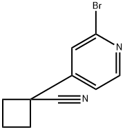 1-(2-bromopyridin-4-yl)cyclobutane-1-carbonitrile Structure