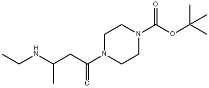 tert-butyl 4-[3-(ethylamino)butanoyl]piperazine-1-carboxylate Structure