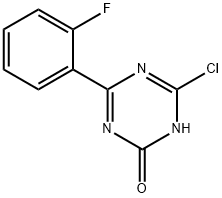 2-Chloro-4-(2-fluorophenyl)-6-hydroxy-1,3,5-triazine Structure