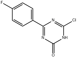 2-Chloro-4-(4-fluorophenyl)-6-hydroxy-1,3,5-triazine 구조식 이미지