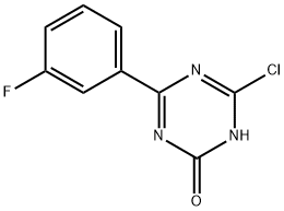 2-Chloro-4-(3-fluorophenyl)-6-hydroxy-1,3,5-triazine Structure