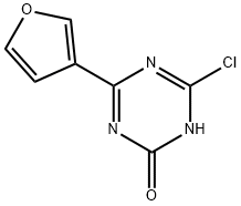 2-Chloro-4-(3-furyl)-6-hydroxy-1,3,5-triazine Structure