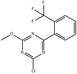 2-Chloro-4-(2-trifluoromethylphenyl)-6-methoxy-1,3,5-triazine Structure