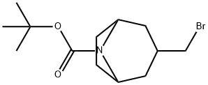 tert-butyl 3-(bromomethyl)-8-azabicyclo[3.2.1]octane-8-carboxylate 구조식 이미지