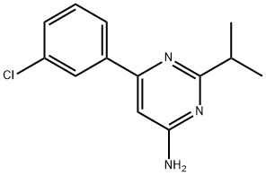 4-Amino-6-(3-chlorophenyl)-2-(iso-propyl)pyrimidine 구조식 이미지