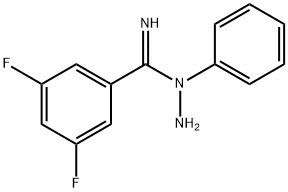 N'-amino-3,5-difluoro-N-phenylbenzene-1-carboximidamide 구조식 이미지