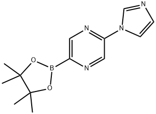 2-(1H-imidazol-1-yl)-5-(4,4,5,5-tetramethyl-1,3,2-dioxaborolan-2-yl)pyrazine Structure