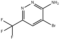 3-Pyridazinamine, 4-bromo-6-(trifluoromethyl)- Structure