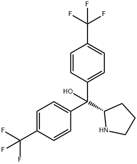 (S)-Pyrrolidin-2-ylbis(4-(trifluoromethyl)phenyl)methanol Structure