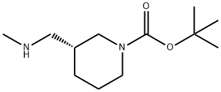 (R)-tert-butyl 3-((methylamino)methyl)piperidine-1-carboxylate 구조식 이미지