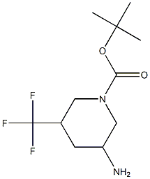 tert-butyl 3-amino-5-(trifluoromethyl)piperidine-1-carboxylate Structure