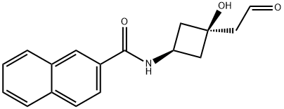 N-((1r,3r)-3-hydroxy-3-(2-oxoethyl)cyclobutyl)-2-naphthamide Structure