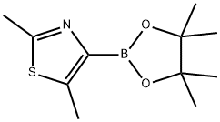 2,5-Dimethylthiaozle-4-boronic acid pinacol ester Structure