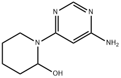 4-Amino-6-(2-hydroxypiperidin-1-yl)pyrimidine Structure