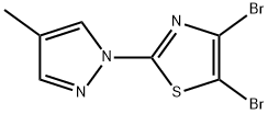 4,5-Dibromo-2-(4-methyl-1H-pyrazol-1-yl)thiazole Structure
