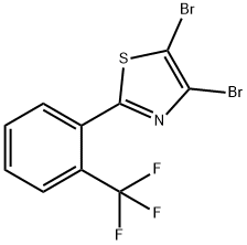 4,5-Dibromo-2-(2-trifluoromethylphenyl)thiazole Structure