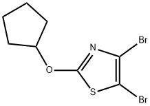 4,5-Dibromo-2-(cyclopentoxy)thiazole Structure