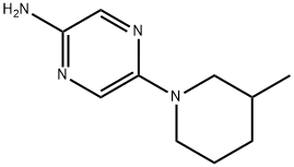 2-Amino-5-(3-methylpiperidino)pyrazine Structure