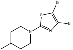 4,5-Dibromo-2-(4-methylpiperidino)thiazole Structure