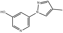 3-Hydroxy-5-(4-methyl-1H-pyrazol-1-yl)pyridine Structure