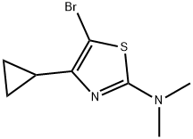 5-Bromo-4-cyclopropyl-2-(dimethylamino)thiazole 구조식 이미지