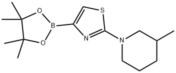 2-(3-methylpiperidin-1-yl)-4-(4,4,5,5-tetramethyl-1,3,2-dioxaborolan-2-yl)thiazole Structure