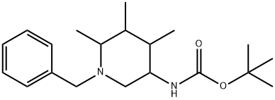 tert-butyl (1-benzyl-4,5,6-trimethylpiperidin-3-yl)carbamate 구조식 이미지