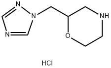 2-(1H-1,2,4-triazol-1-ylmethyl)morpholine hydrochloride Structure