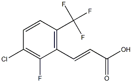 (E)-3-(3-chloro-2-fluoro-6-(trifluoromethyl)phenyl)acrylic acid Structure