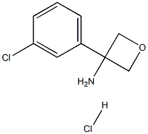 3-(3-Chlorophenyl)oxetan-3-amine hydrochloride Structure