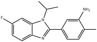 5-[6-fluoro-1-(propan-2-yl)-1H-1,3-benzodiazol-2-yl]-2-methylaniline 구조식 이미지