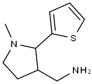 [1-methyl-2-(thiophen-2-yl)pyrrolidin-3-yl]methanamine 구조식 이미지