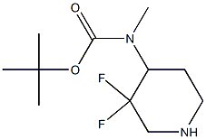 tert-butyl (3,3-difluoropiperidin-4-yl)(methyl)carbamate Structure