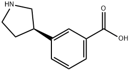 3-[(3R)-pyrrolidin-3-yl]benzoic acid Structure