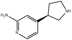 4-((3R)pyrrolidin-3-yl)-2-pyridylamine Structure
