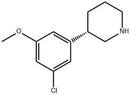 (S)-3-(3-chloro-5-methoxyphenyl)piperidine 구조식 이미지