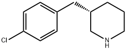 Piperidine, 3-[(4-chlorophenyl)methyl]-, (3S)- Structure