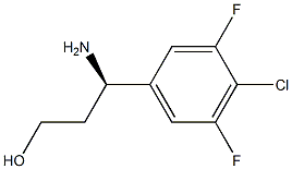(3R)-3-AMINO-3-(4-CHLORO-3,5-DIFLUOROPHENYL)PROPAN-1-OL Structure