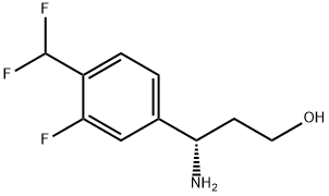 (3S)-3-AMINO-3-[4-(DIFLUOROMETHYL)-3-FLUOROPHENYL]PROPAN-1-OL Structure