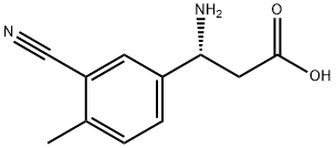 (R)-3-AMINO-3-(3-CYANO-4-METHYLPHENYL)PROPANOIC ACID Structure