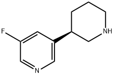 (R)-3-fluoro-5-(piperidin-3-yl)pyridine Structure