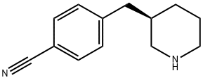 Benzonitrile, 4-[(3R)-3-piperidinylmethyl] Structure