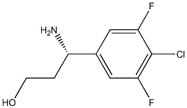 (3S)-3-AMINO-3-(4-CHLORO-3,5-DIFLUOROPHENYL)PROPAN-1-OL Structure