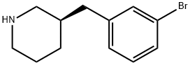 Piperidine, 3-[(3-bromophenyl)methyl]-, (3R)- Structure