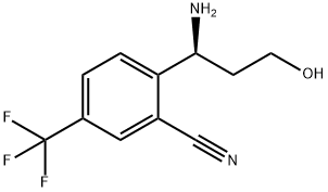 2-((1S)-1-AMINO-3-HYDROXYPROPYL)-5-(TRIFLUOROMETHYL)BENZENECARBONITRILE Structure