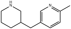 Pyridine, 2-methyl-5-(3-piperidinylmethyl)- Structure