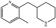 Pyridine, 3-methyl-2-(3-piperidinylmethyl)- Structure