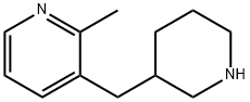 Pyridine, 2-methyl-3-(3-piperidinylmethyl)- Structure